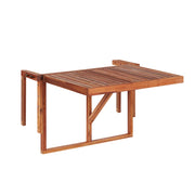 Tavolino da Balcone Sospeso in Legno di Acacia Scuro 60 x 40 cm