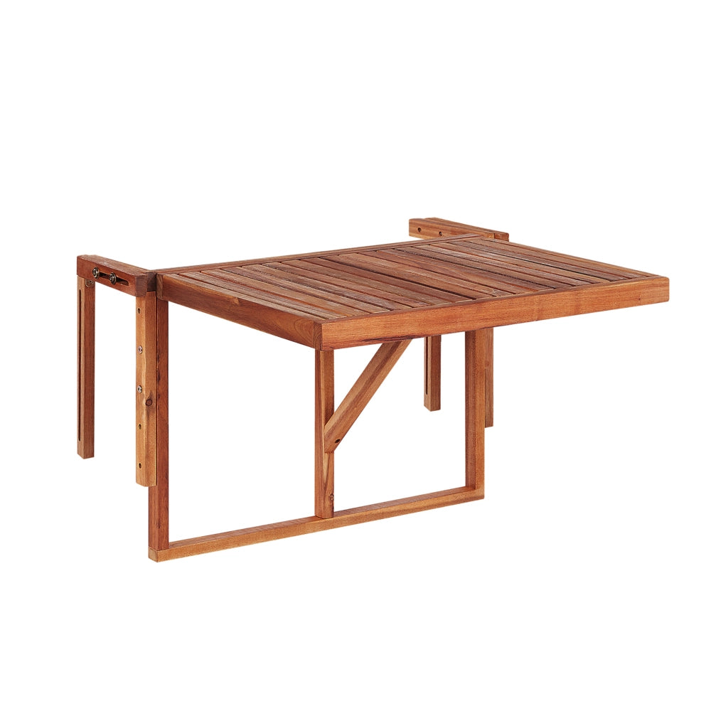 Tavolino da Balcone Sospeso in Legno di Acacia Scuro 60 x 40 cm