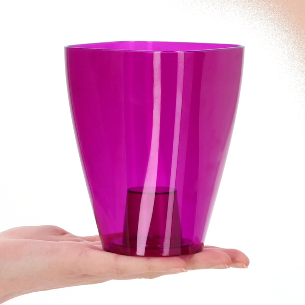 Coprivaso KADAX per orchidee, in plastica, viola, 9 cm