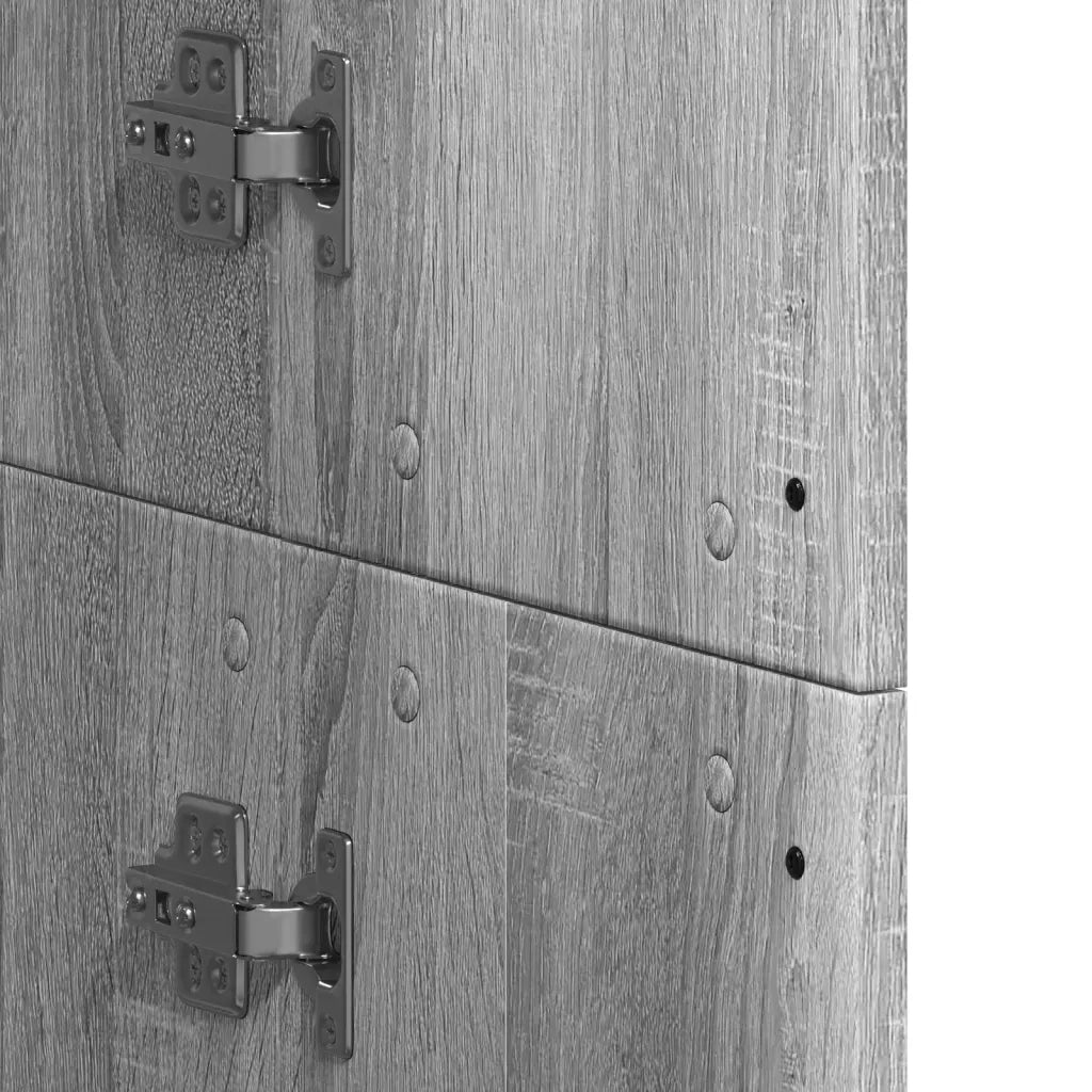 Credenza-Buffet-Armadio da cucina Grigio Sonoma 60x35x180 cm in Legno Multistrato