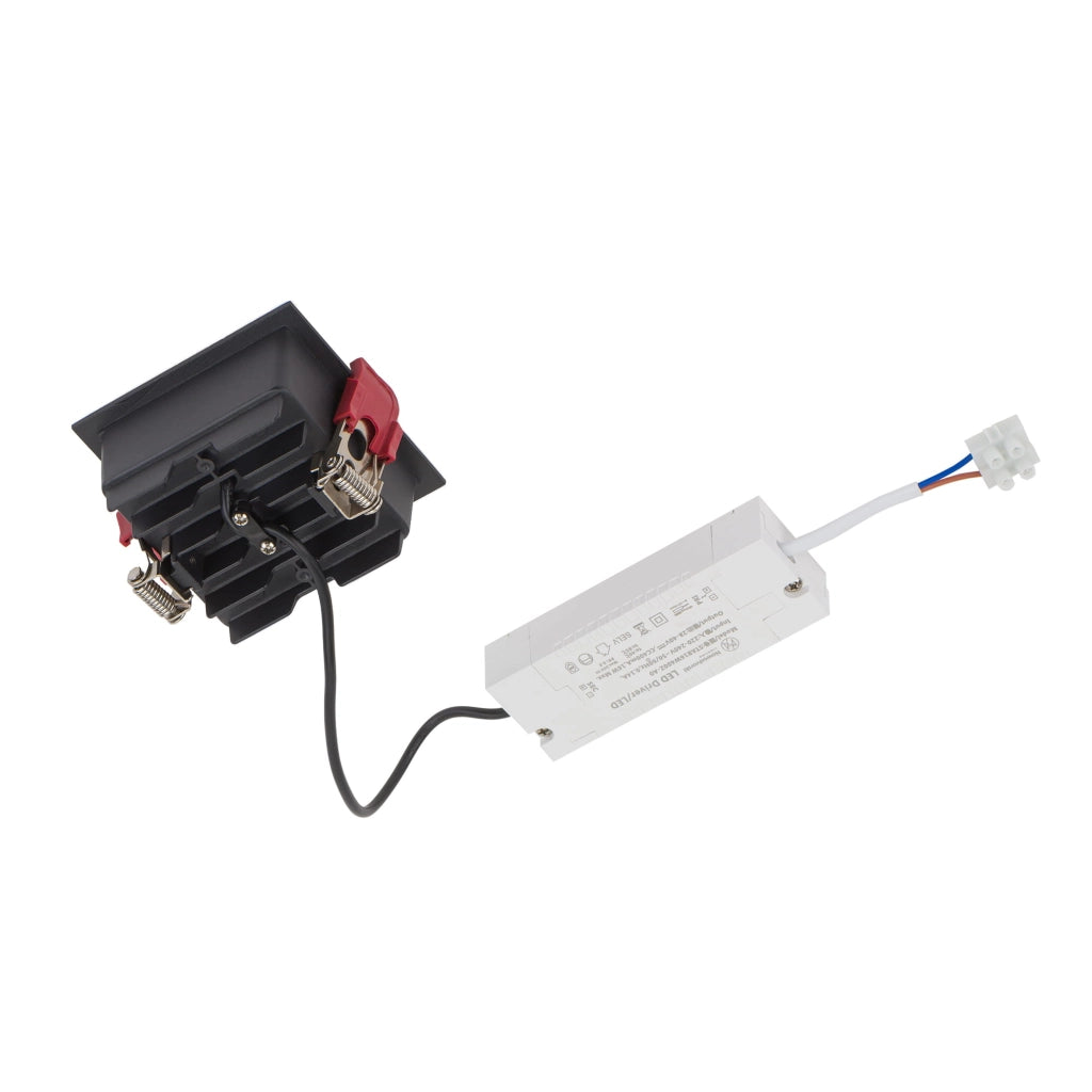 Faretto incasso quadrato LED 16W 4000K nero Nowodvorski