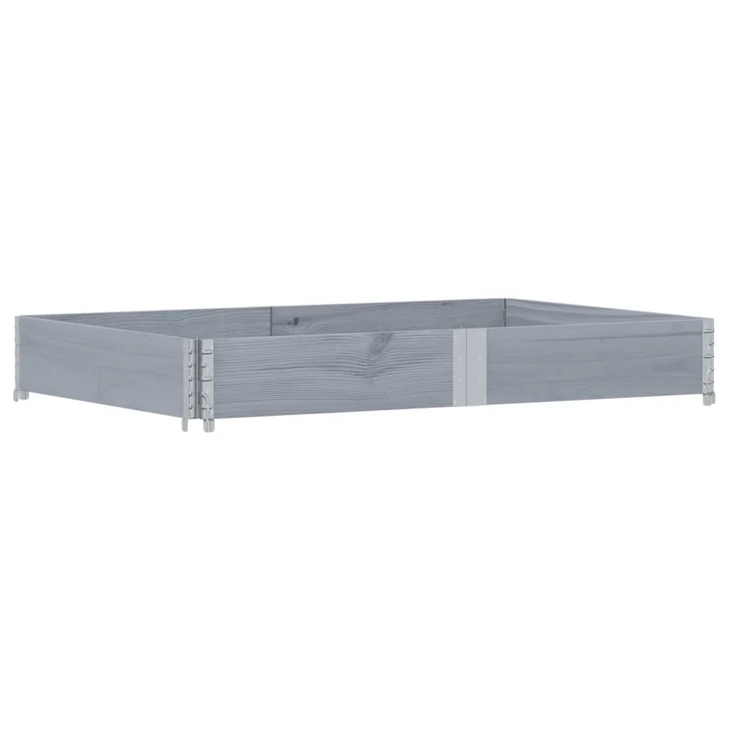 Vassoio per fioriera aiuola rialzata piante fiori terrazza giardino 150 x 100 cm legno massello di pino grigio 02_0037417