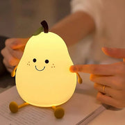 Lampada notturna LED a forma di pallina in silicone - 7 colori regolabile con tocco - Funzione di programmazione - Ricarica via USB - Lampada da tavolo per bambini a forma di frutto in silicone.