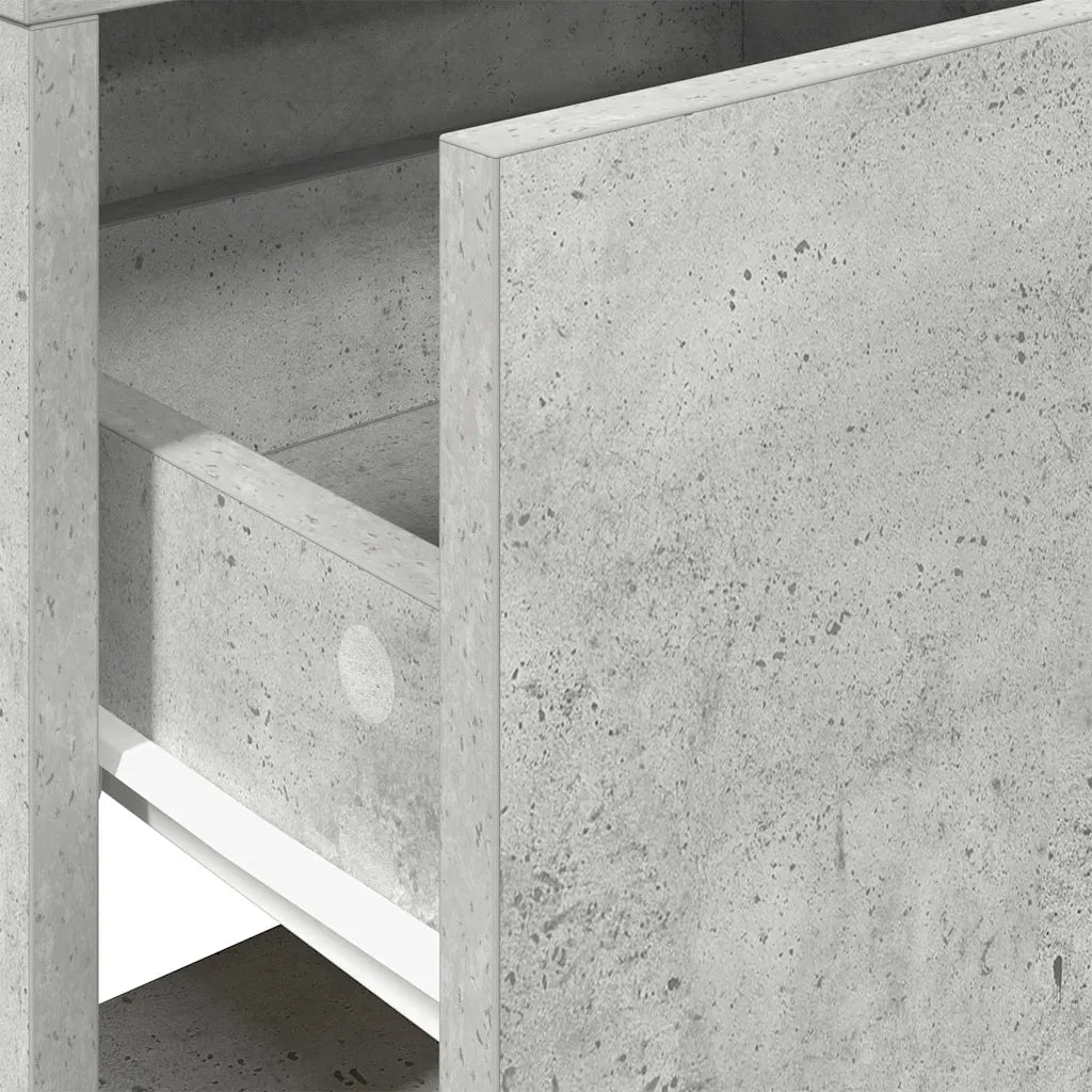 Comodini con Cassetto 2 pz Grigio Cemento 51x31x47 cm 858675