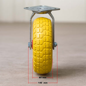 Set 4 ruote girevoli da trasporto, antiforatura, 258x78 mm, Cerchi in metallo, 150kg/ruota, ottima aderenza