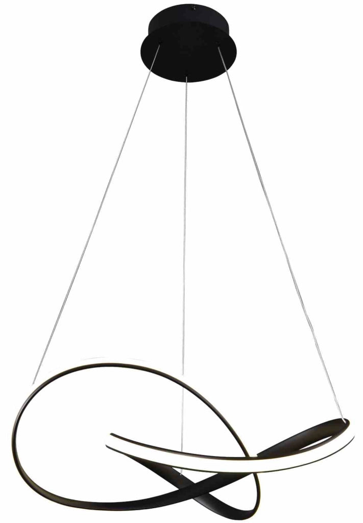 Lampadario sospeso LED Milagro Cappio Ø60 nero 36W 4000K