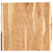 Piano del Tavolo in Legno Massello di Acacia 58x(50-60)x3,8 cm