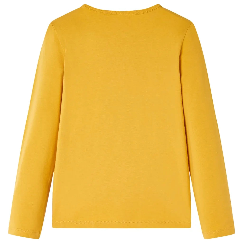 Maglietta da Bambina a Maniche Lunghe Ocra Scuro 104cod mxl 132364