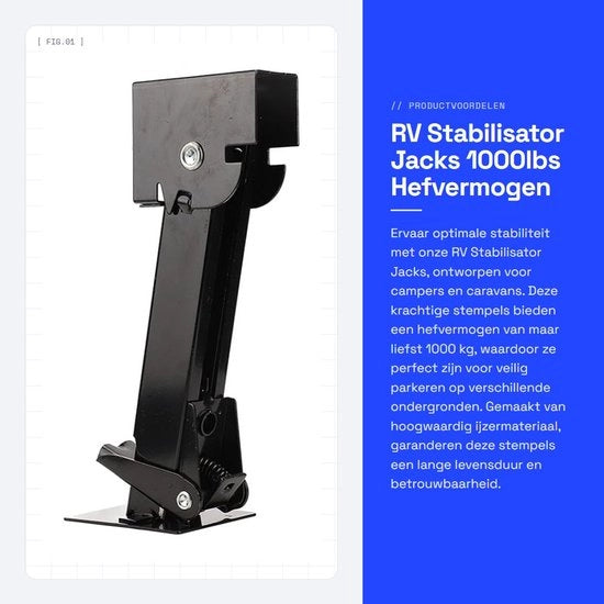 Stabilizzatore 1000 kg di sollevamento - Telescopio di sollevamento - Opaco - Duraturo - Adattabile - Disegno compatto - Pistoni