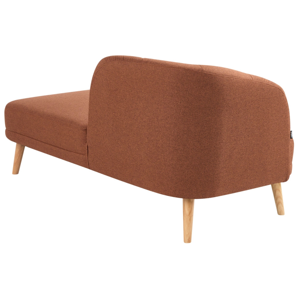Chaise longue  a sinistra Tessuto poliestere marrone dorato Mobili da soggiorno tradizionali