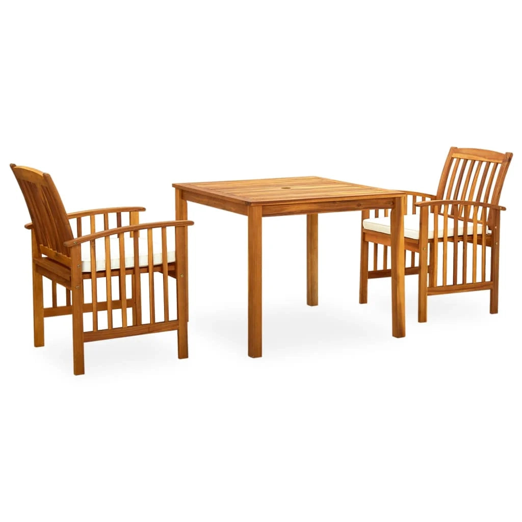 Set da pranzo da giardino 3 pezzi e cuscini legno massello di acacia 02_0014750