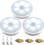 Sensore di Movimento Lampada da Tavolo Portatile - Lampada da Terra LED per Illuminazione di Cassetta, Scale, Corridoi, Cucina, Garage - 3 Pezzi.