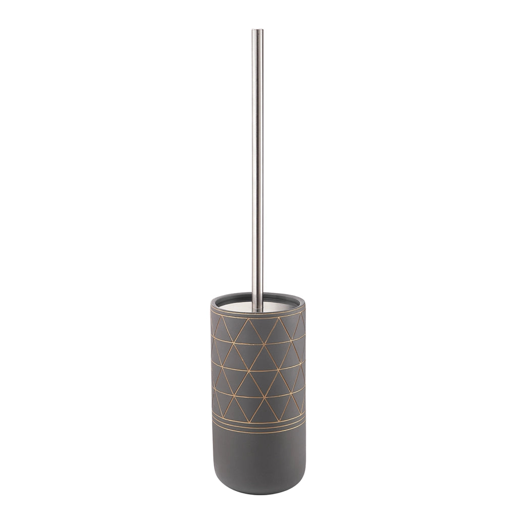 Scopino con ciuffo in setole d'appoggio in cemento 8733 Gedy serie CALIPSO Grigio