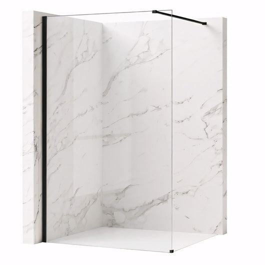 Parete Doccia Rea Flexi Transparent / Black 70
