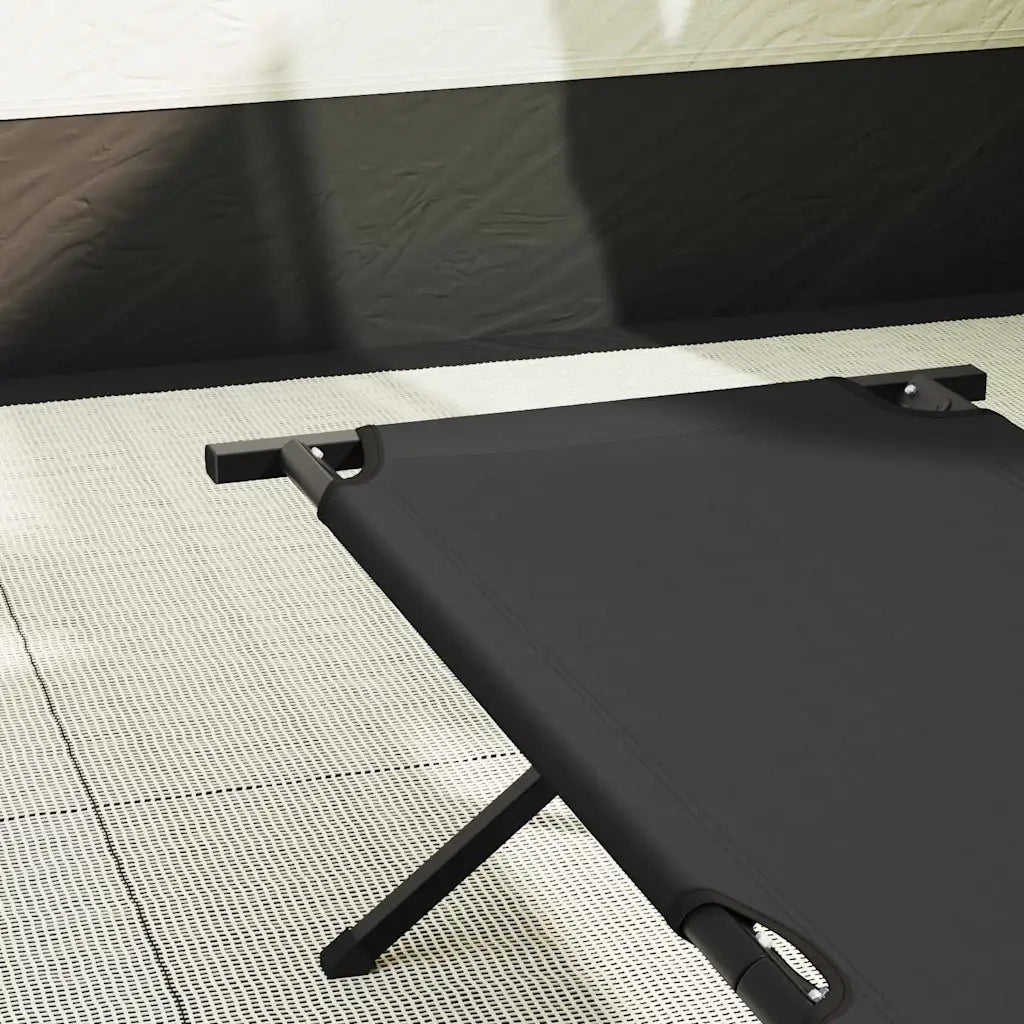 Letto da campeggio pieghevole 2 pz Nero 210 x 80 x 46 cm CFW7758011