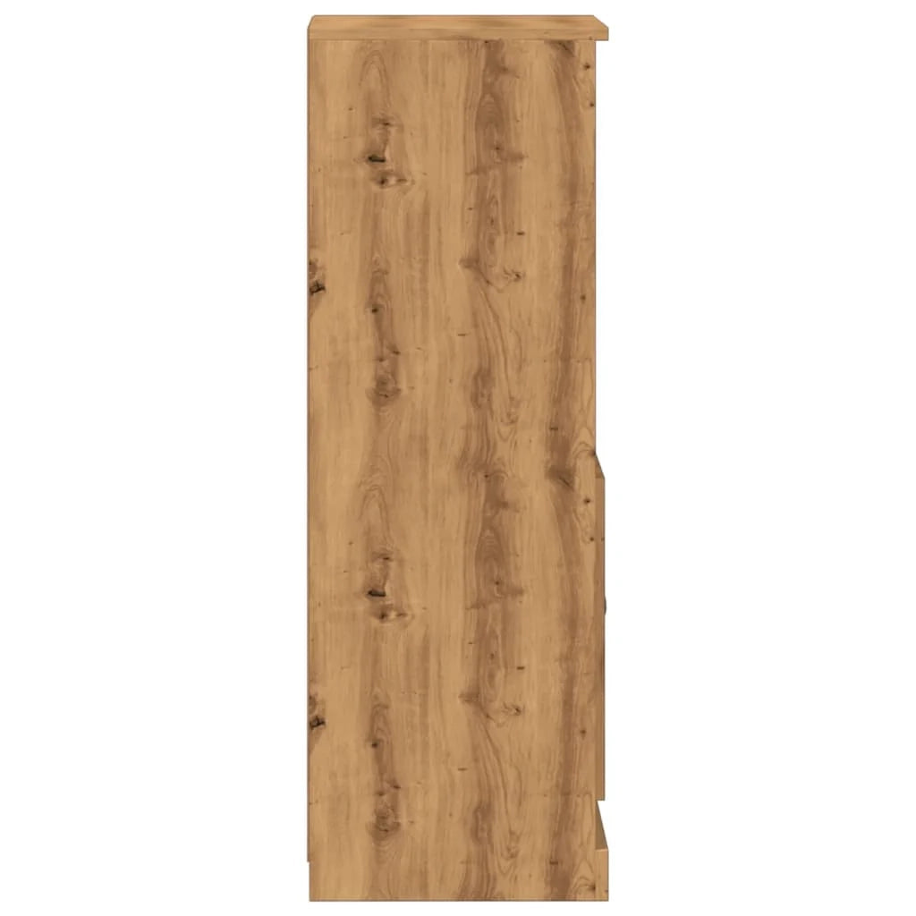 Buffet credenza cassettiera mobiletto mobile contenitore organizer cucina soggiorno salotto alto fatto a mano 36 x 35,5 x 103,5 cm legno ingegnerizzato marrone 02_0033162