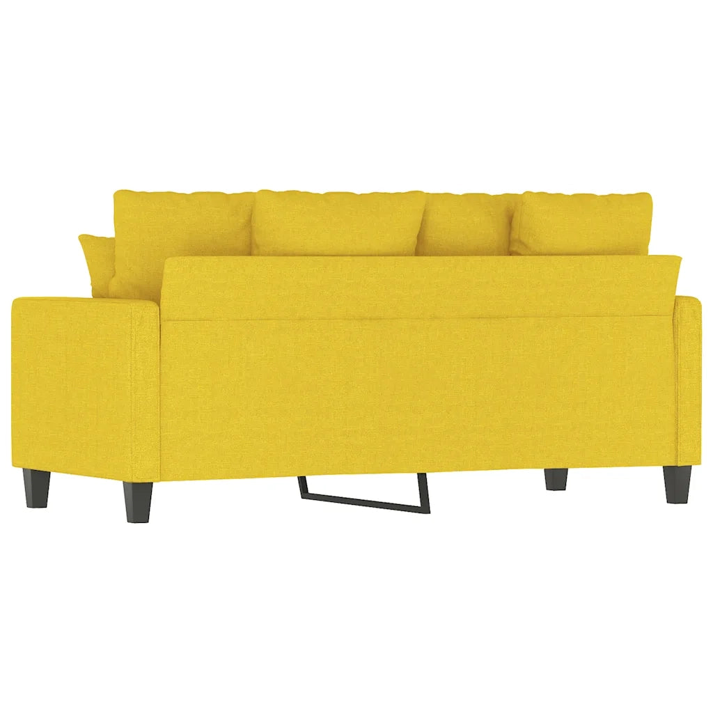 vidaXL Divano a 2 Posti Giallo Chiaro 140 cm in Tessuto