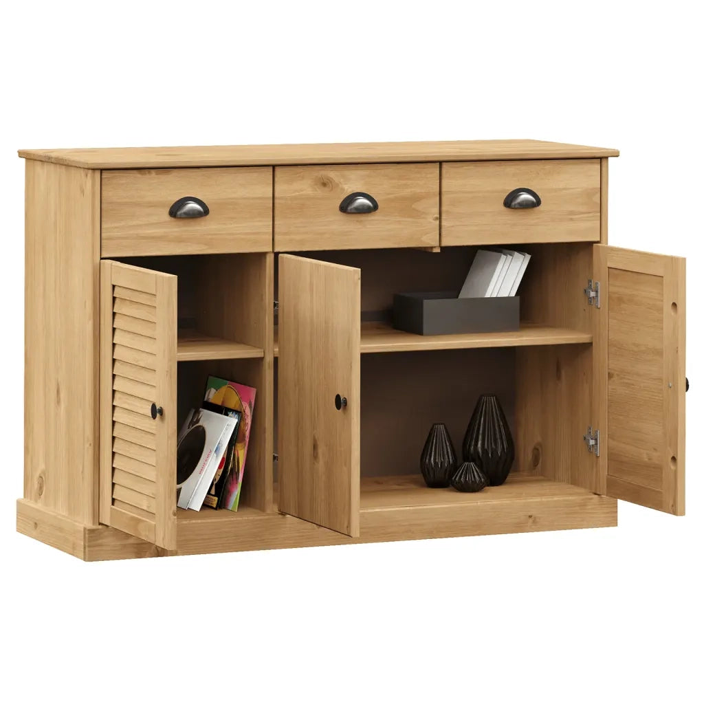 vidaXL Credenza con Cassetti VIGO 113x40x75 cm Legno Massello di Pino