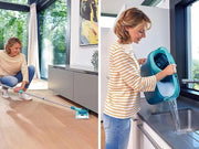 Set pulito Twist M Ergo 2.0, aspirapavimenti con Supersoft copertura per la pulizia umida su pavimenti in parquet, lamiera e legno naturale, spazzola con sistema a click, aspirapavimenti con tecnologia centrifuga