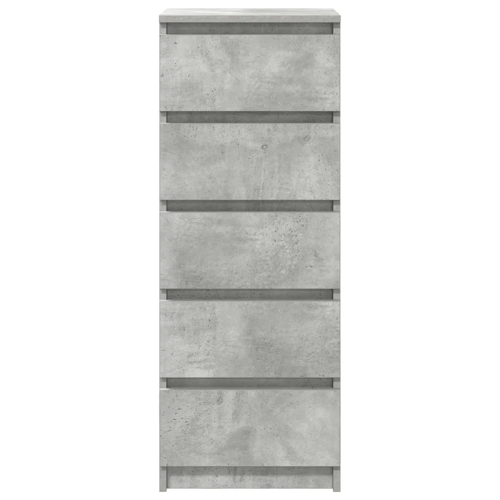 Credenza con Cassetti-Buffet-Armadio da cucina Grigio Cemento 37,5x35x99cm in Truciolato
