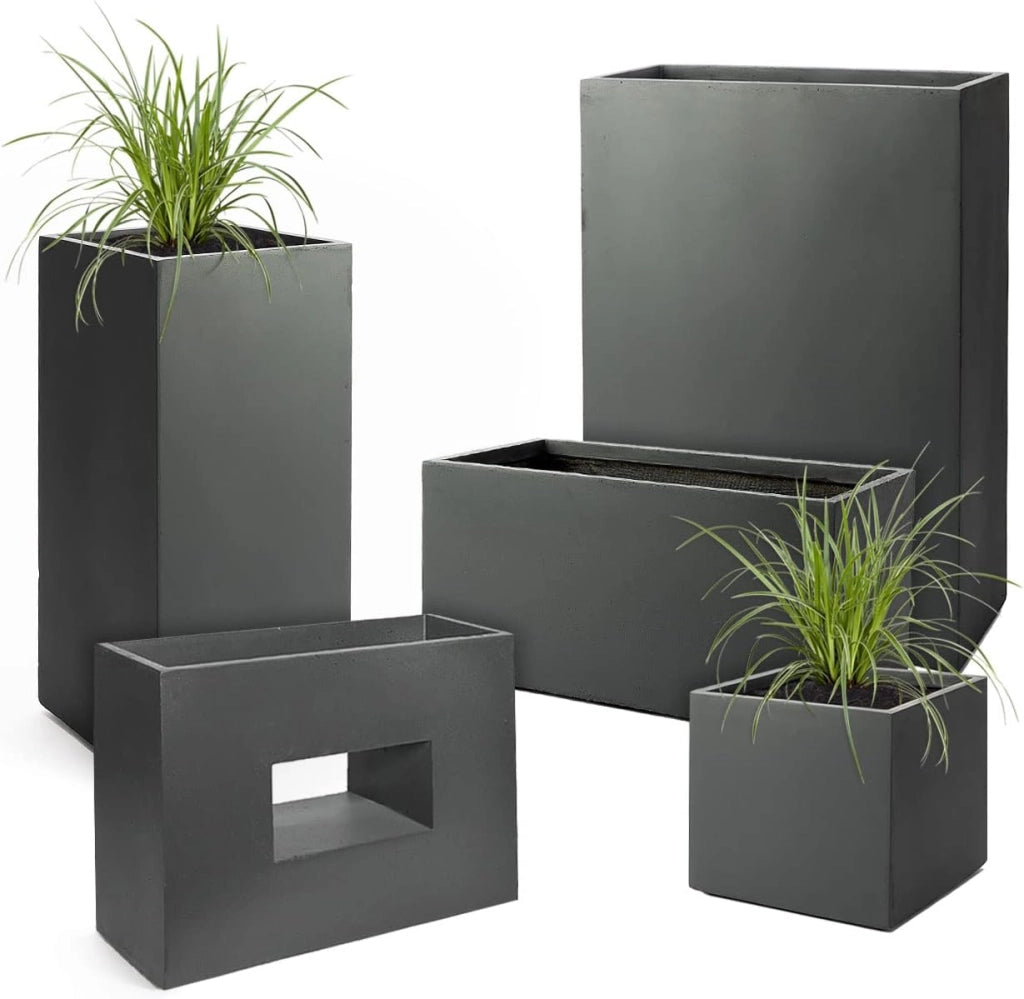 Pflanzwerk® Fioriera Vaso per fiori Portavaso Antracite 30x60x30cm *Resistente al gelo* *Protezione UV* *Europea di qualità*