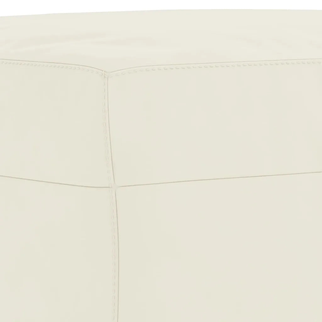 Set di Divani 3 pz con Cuscini Crema in Velluto