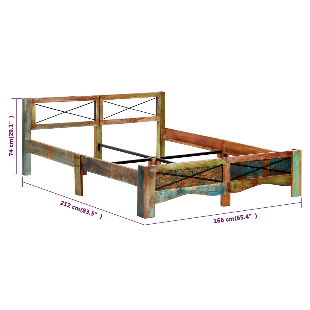 Giroletto in Legno Massello di Recupero 160x200 cm cod mxl 60952