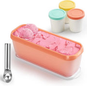 Set di 4 supporti per ghiaccio - contenitore per ghiaccio con coperchio e distributore di ghiaccio - riutilizzabile e BPA-free