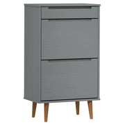 Scarpiera mobile contenitore per scarpe mobile per ingresso/corridoio/soggiorno 59,5 x 35 x 103 cm legno di pino grigio 02_0021897