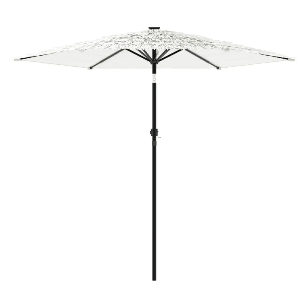 Ombrellone Giardino con Palo in Acciaio Bianco 268x268x226 cm