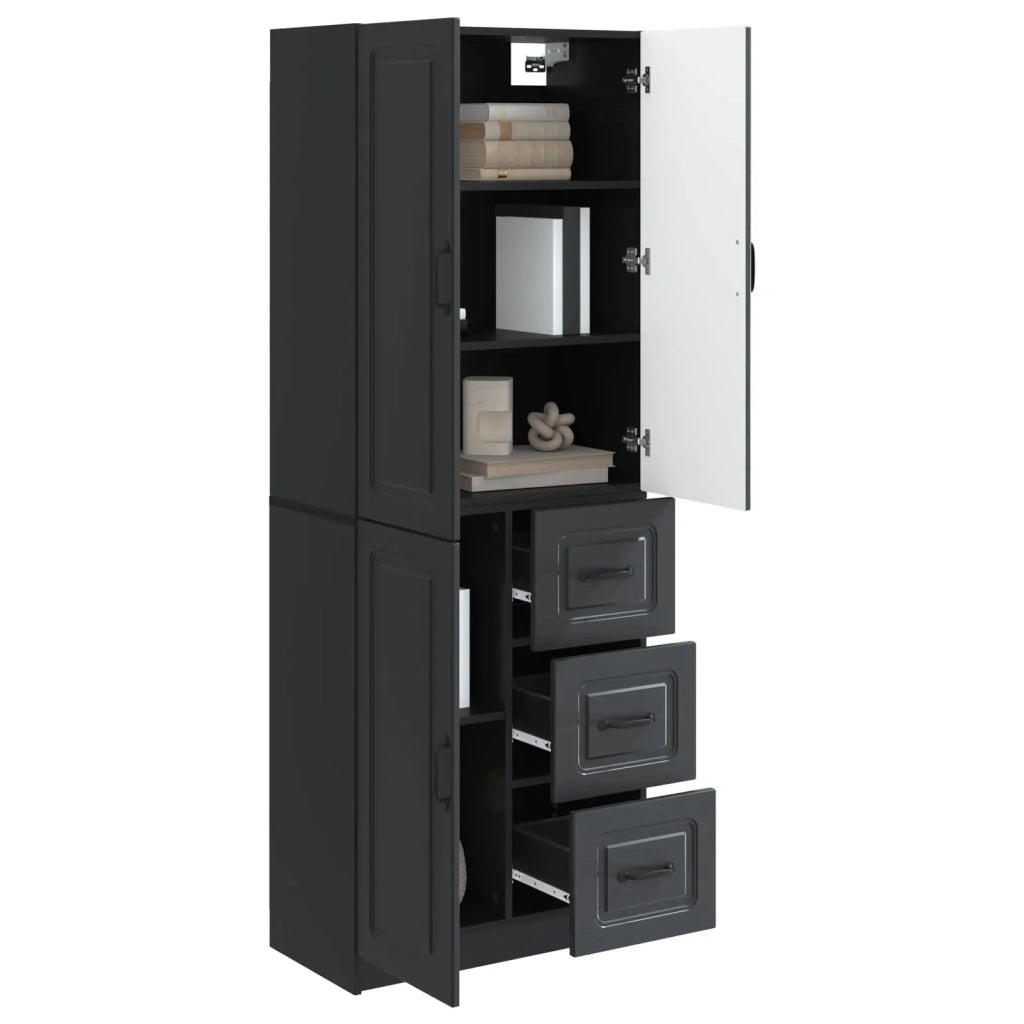 Set di armadi 2 pcs Nero Legno ingegnerizzato 3416980