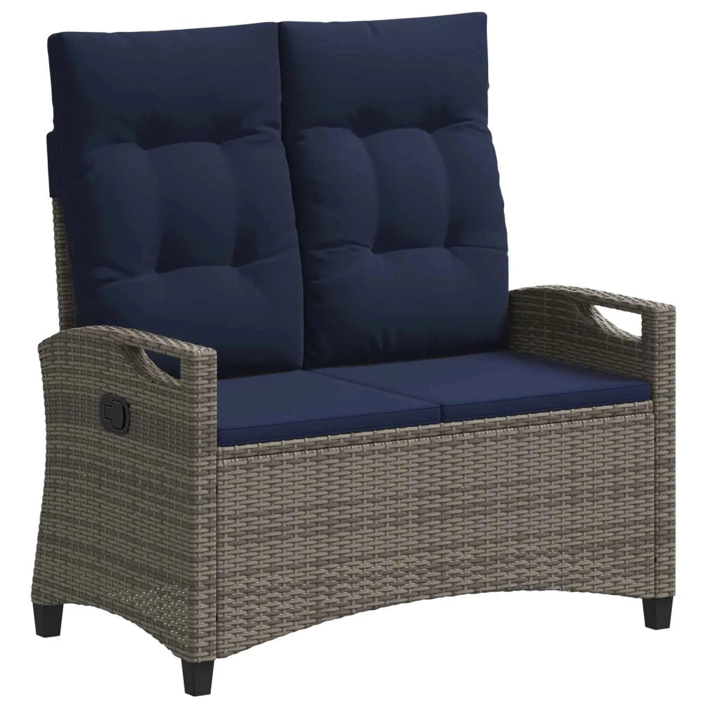 Panchina da giardino con cuscino 105 x 60 x 112 cm acciaio 42026857