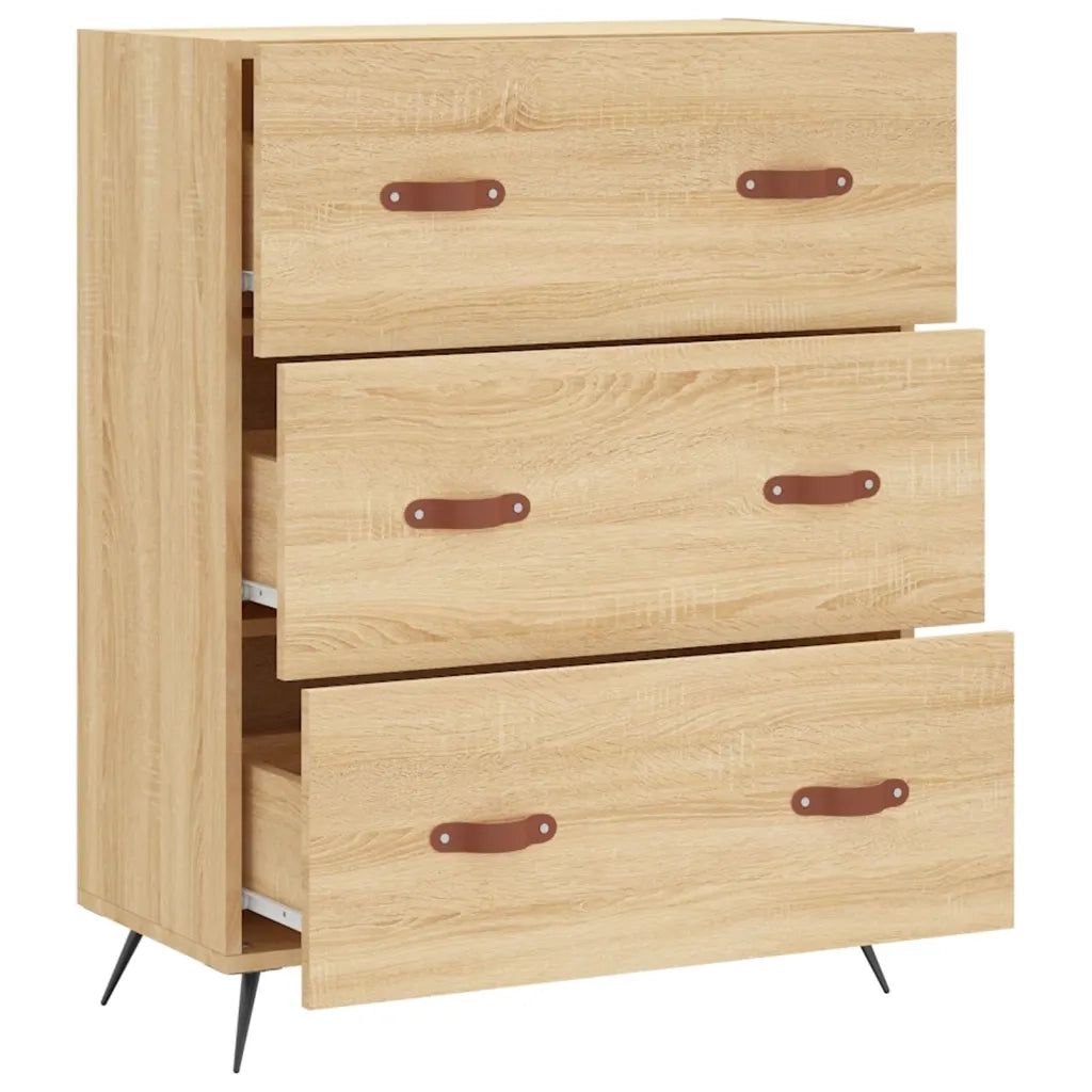 Cassettiera Rovere Sonoma 69,5x34x90 cm in Legno Multistrato 827823