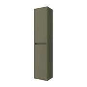 Colonna bagno sospesa 140 cm verde satinato ripiani regolabili Gaya