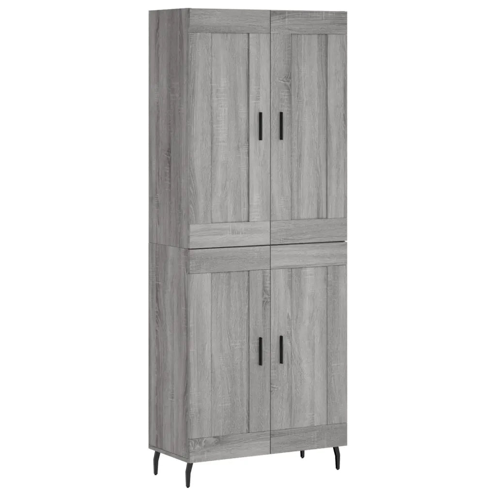 Credenza Grigio Sonoma 69,5x34x180 cm in Legno Multistrato 3199703