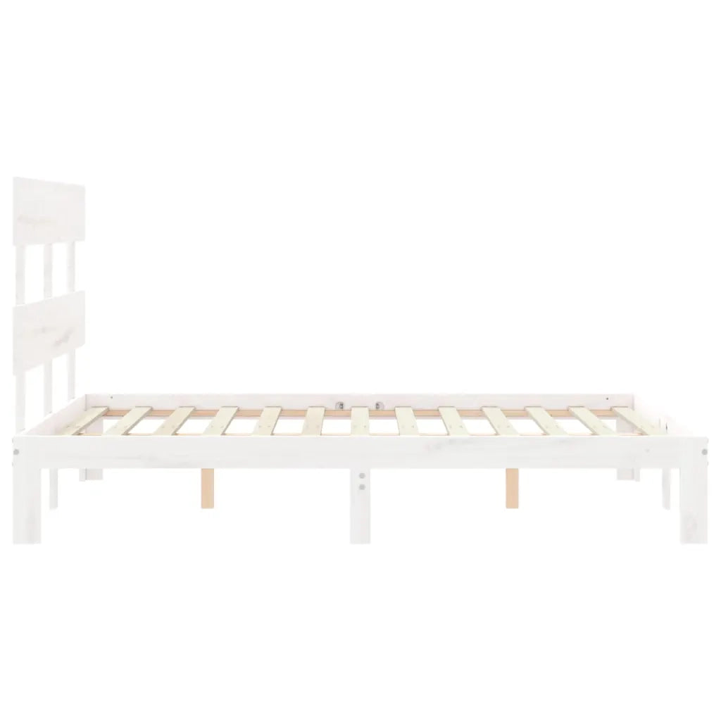 Giroletto senza Materasso Bianco 120x200 cm Legno Massello Pino 3193527