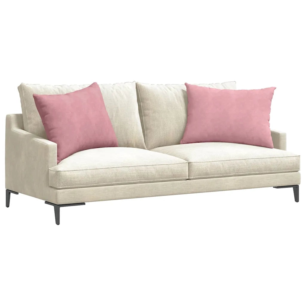 Cuscini da Divano 2 pz-Set di 2 Cuscini per Sofa Rosa 70 x 50 cm Tessuto in Cords
