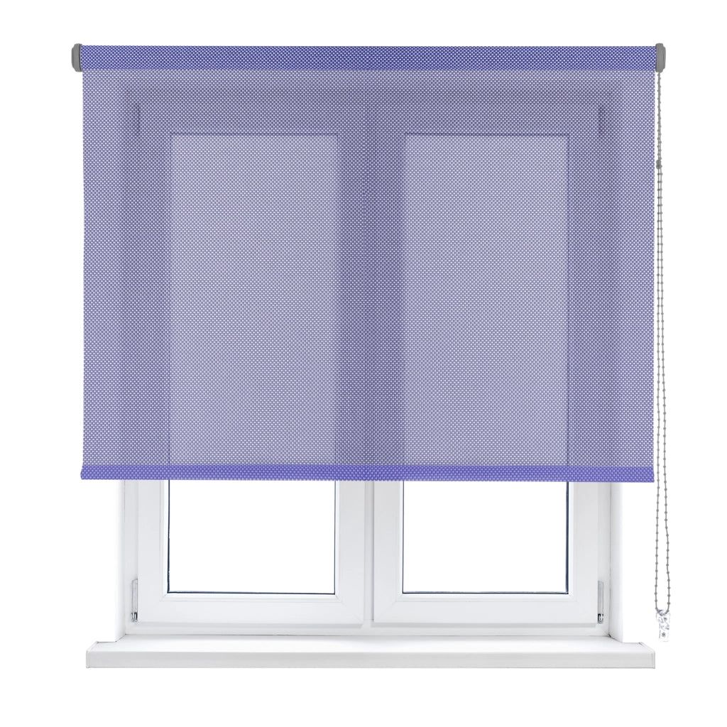 VIEWTEX Tenda a rullo Screen  10% Grado di apertura argento e azzurro 75 x 250 cm - Made in Europe - 5 anni di garanzia