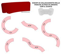 Giunto per Collegare più Panche da Esterno Althea di Arkema Bianco