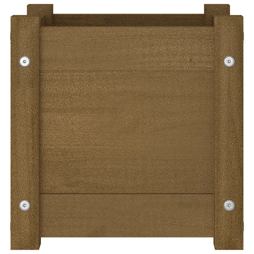 Fioriera Giardino Marrone Ambra 31x31x31 cm Legno Massello Pino