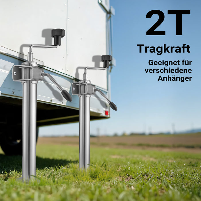 Supporto per rimorchio 2 pezzi altezza regolabile 510-760mm con 2 morsetti Ø48mm