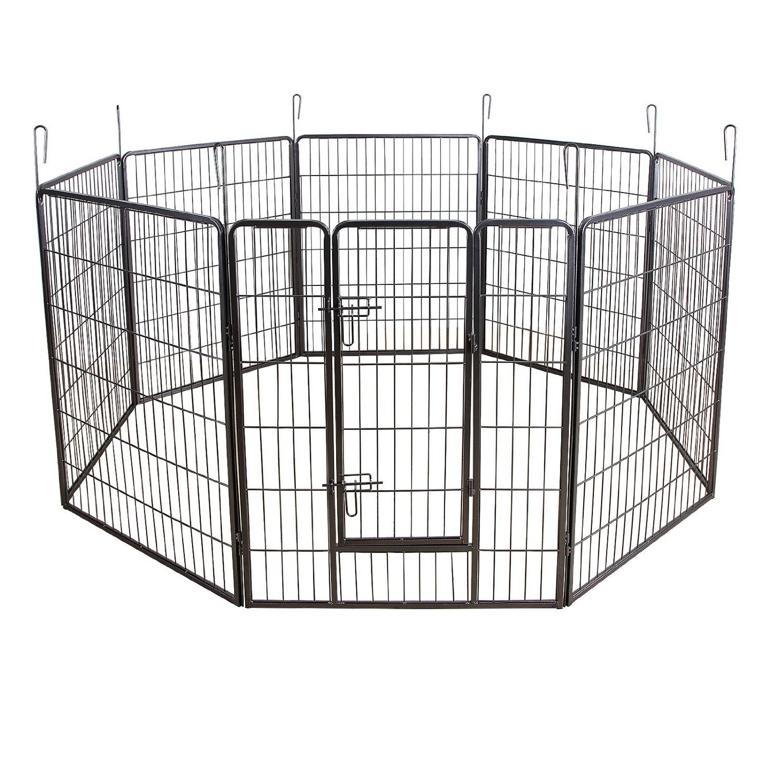 Gabbia per cani e cuccioli 163 x 163 cm Grigio 3712022