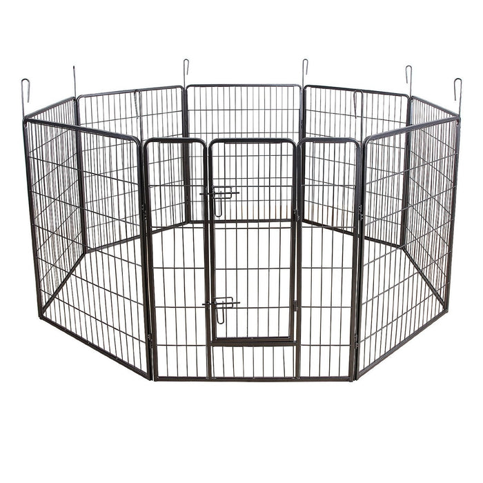 Gabbia per cani e cuccioli 163 x 163 cm Grigio 3712022