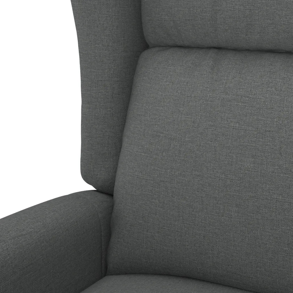 Poltrona Alzapersona Massaggiante in Tessuto Grigio Scuro 289741
