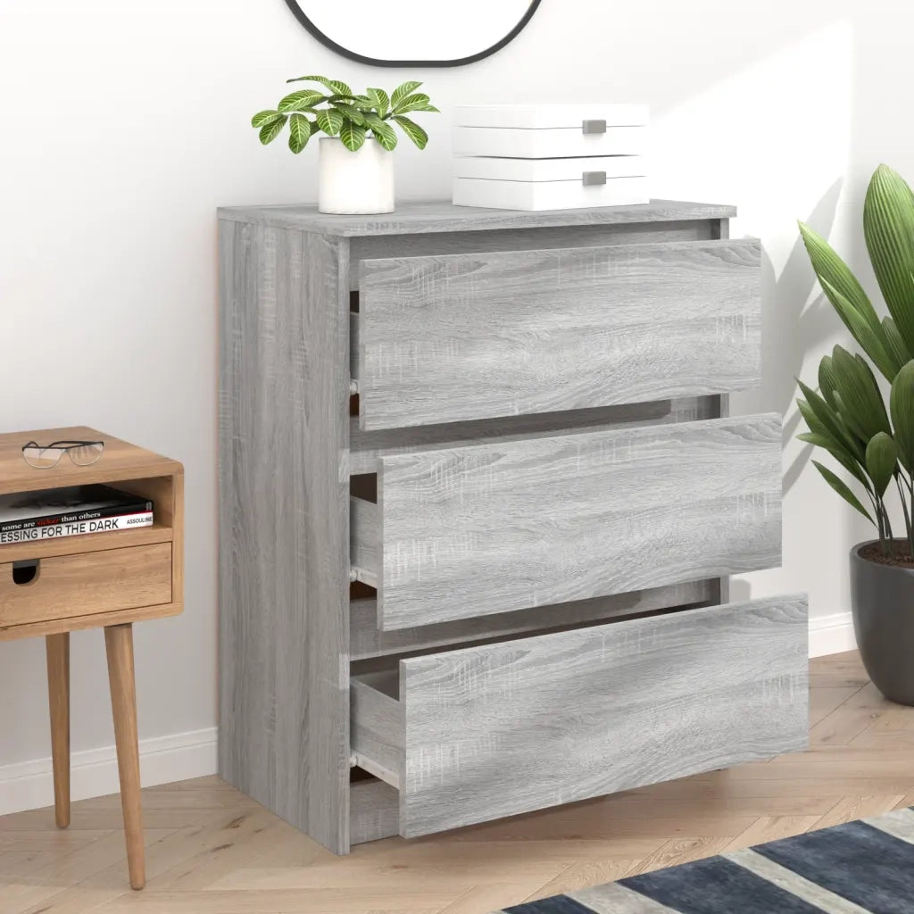 Credenza-Buffet-Armadio da cucina Grigio Sonoma 60x35x76 cm in Legno Multistrato