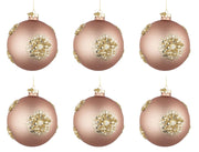 Palline di Natale in Vetro Oro Rosa Addobbi Decorazioni Albero Fairy Bizzotto Diametro: 80 mm