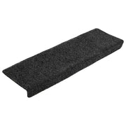 Tappetini per scale autoadesivi 20 pz | Gradini per Scale 65x21x4 cm Grigio Scuro Bordo rettangolare