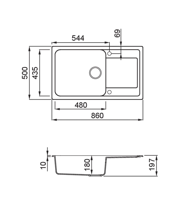 LAV. LIFE 410 86x50 1VG NERO 40