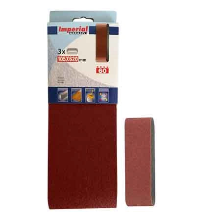 NASTRO ABRASIVO 105X620 MM Grana 80 - 3 pezzi - IMPERIAL ABRASIVI