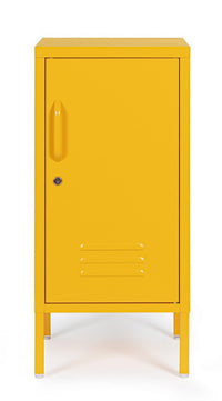 Comodino 1 Anta 40x35x76 cm Cambridge in Acciaio Giallo